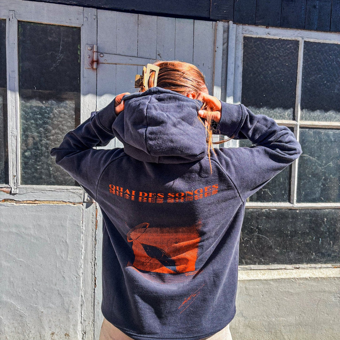 Hoodie – Neon Orange Print / Réservé
