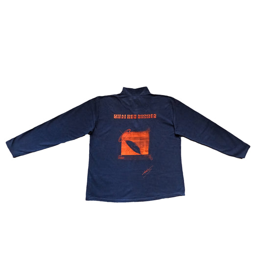 Sweat col fermeture – Neon Orange Print