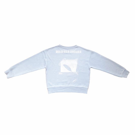 Sweatshirt – White Print (Bleu Clair)