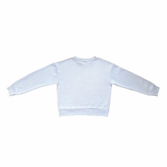Sweatshirt – White Print (Bleu Clair)