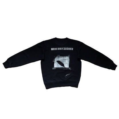 Sweatshirt – White Print (Noir)