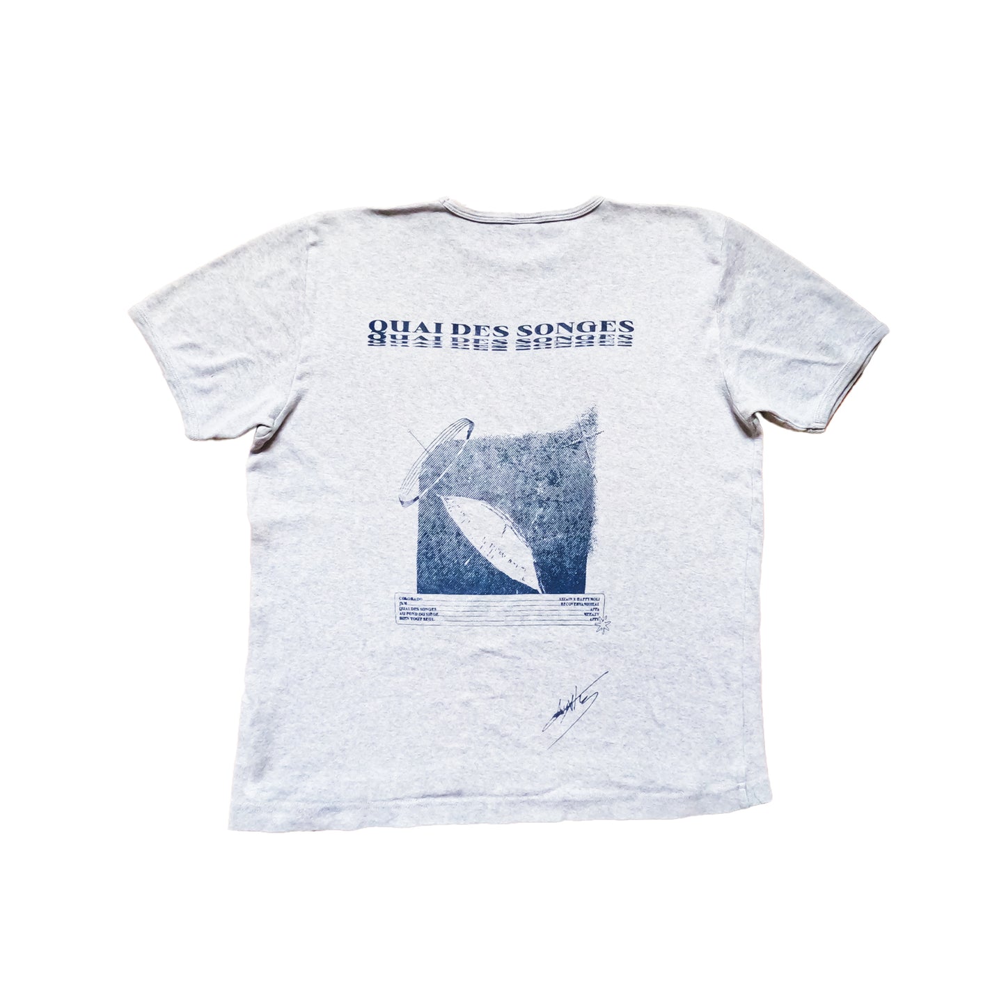 T-Shirt  – Navy Blue Print (Gris Celio)