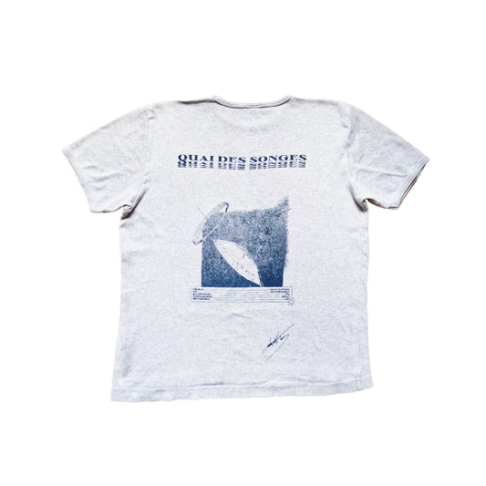 T-Shirt  – Navy Blue Print (Gris Celio)