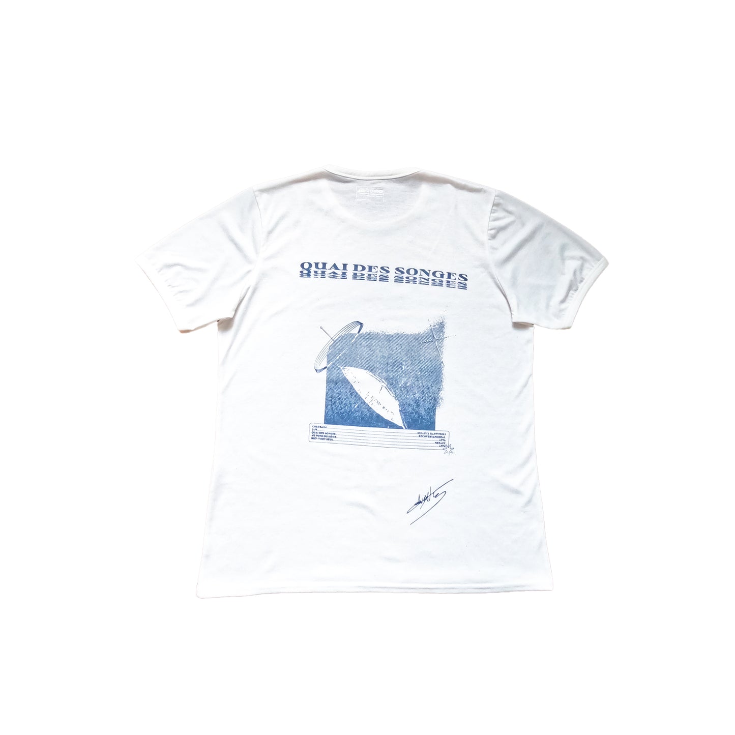 T-Shirt  – Navy Blue Print (Transparent)